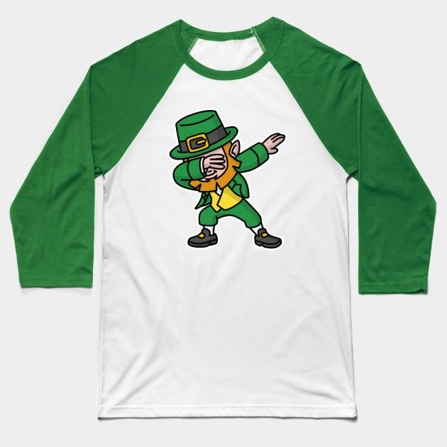 Dab dabbing leprechaun St. Patrick's day Baseball T-Shirt by LaundryFactory